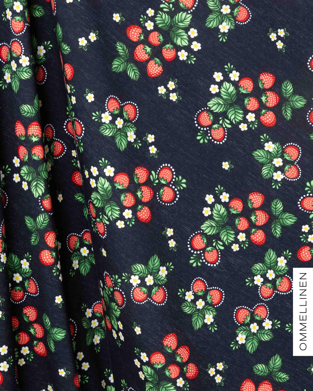 Jersey - PRE-CUT, Babushka mansikka - black