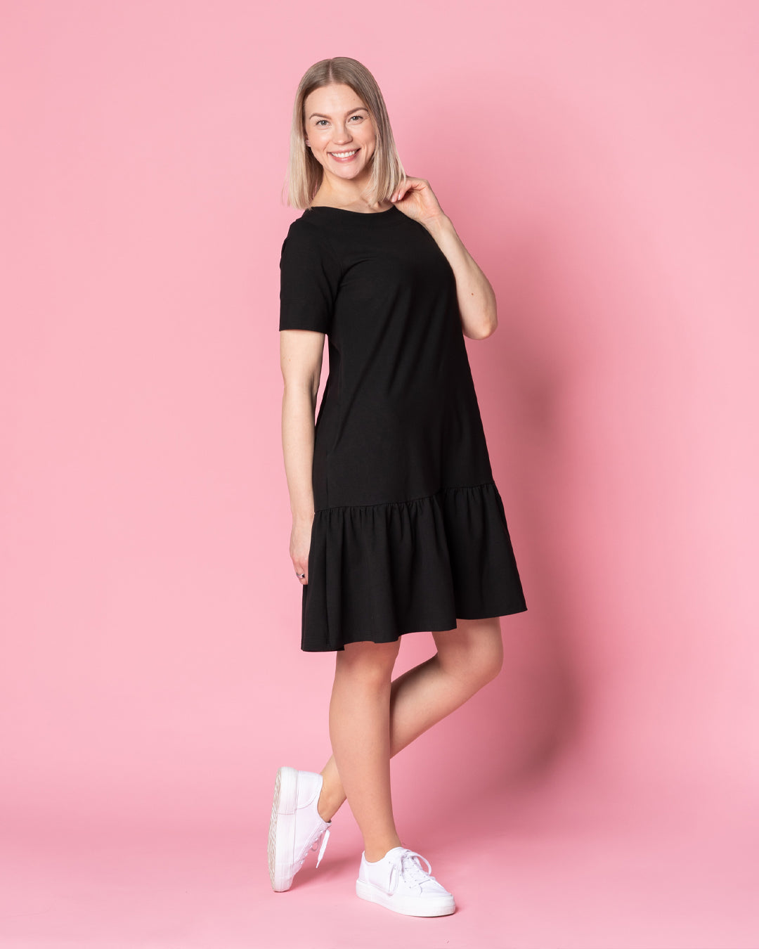 FRILLA dress - short, black