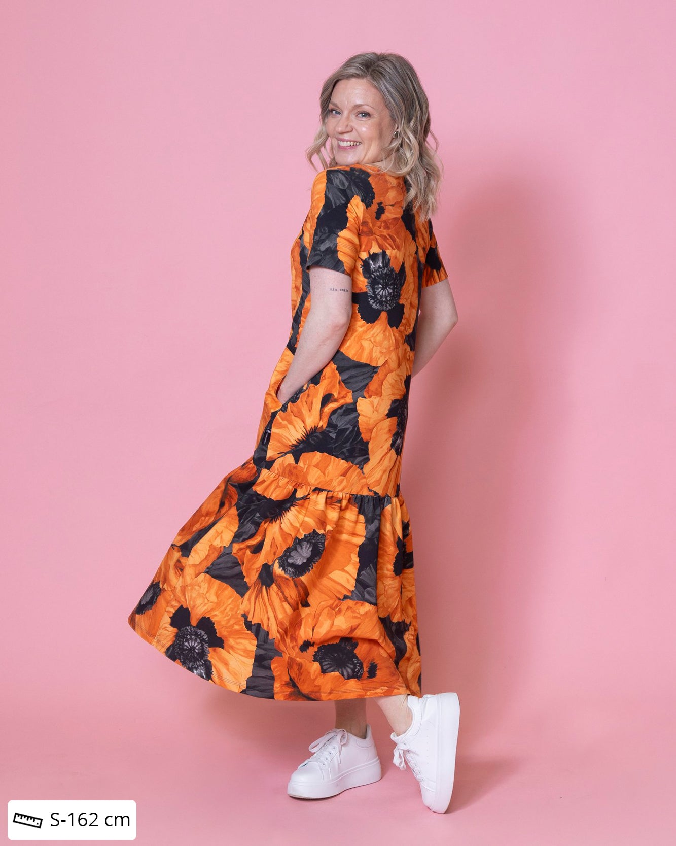 FRILLA dress, Tuulenkukka - orange