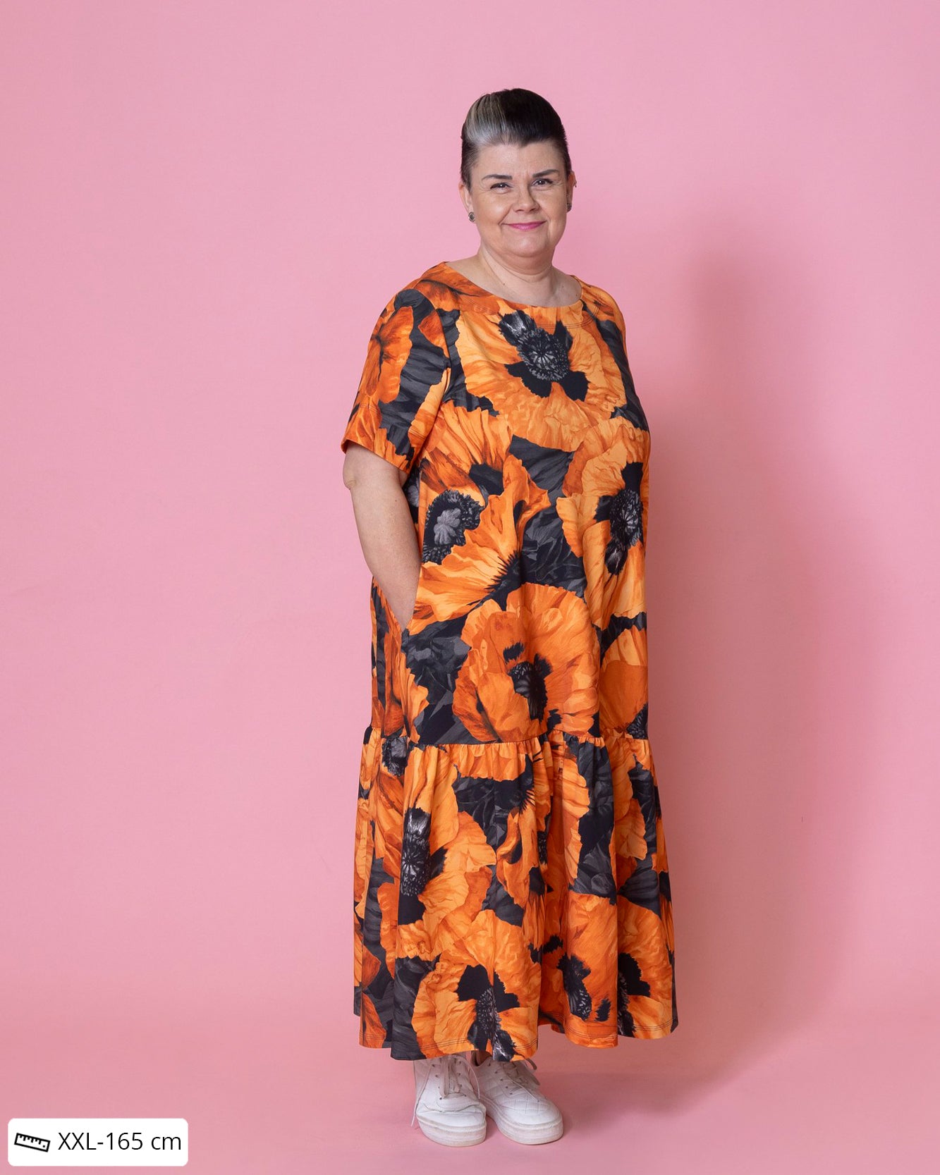 FRILLA dress, Tuulenkukka - orange