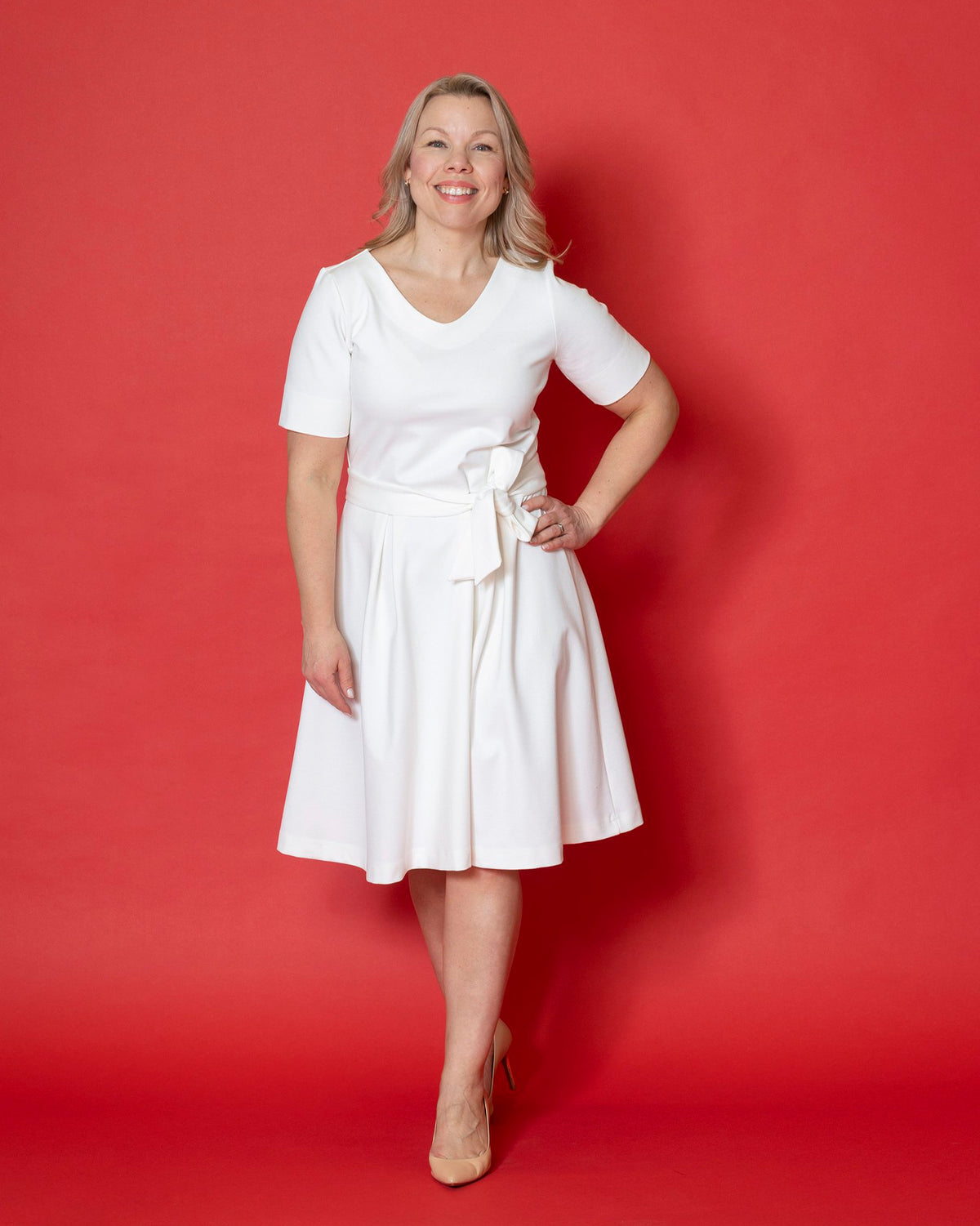 WHOOPS! HEHKU dress, off white - 3XL