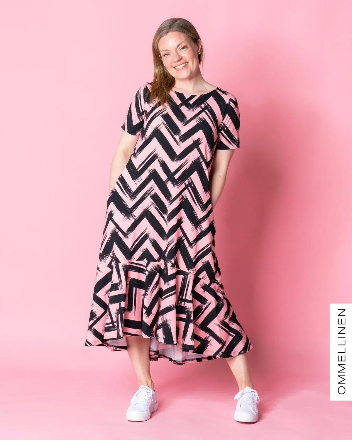 HULMU dress, Siksak - light pink