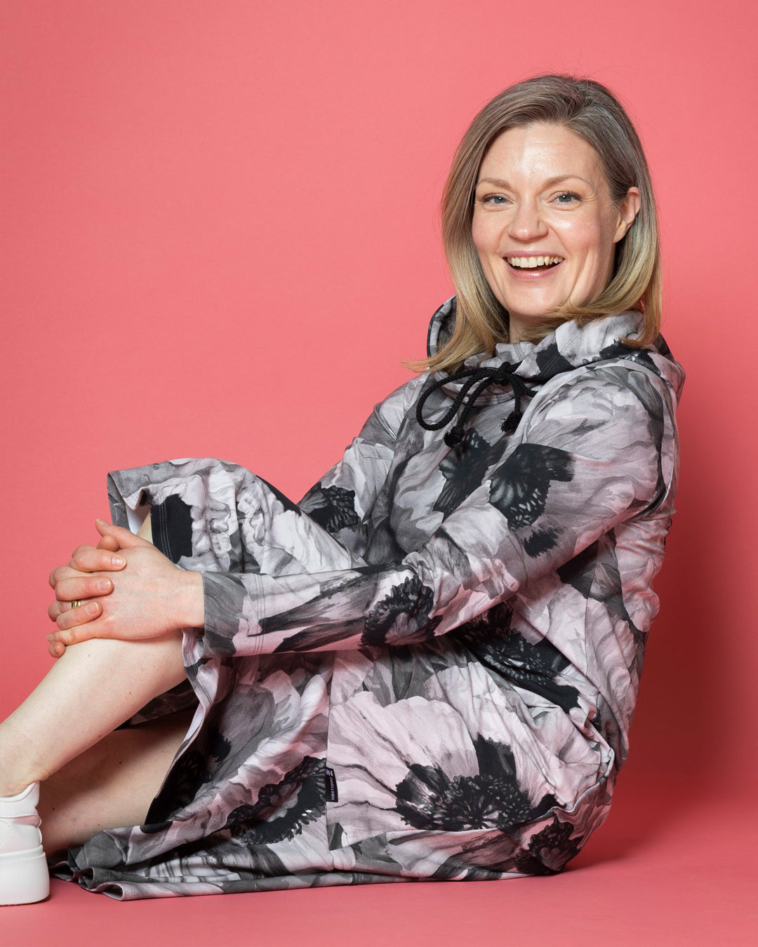 HULMU hoodie, Tuulenkukka - tuhka