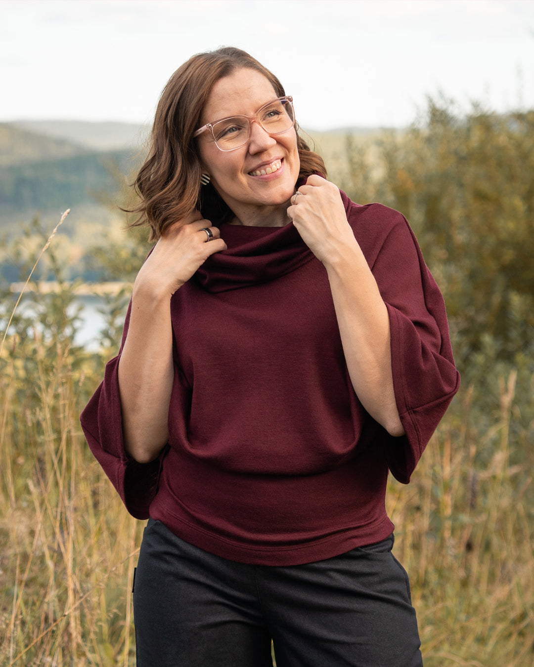 HULMULIINI shirt, burgundy