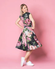WHOOPS! BELL skirt, Kukkakimppu - black - 3XL