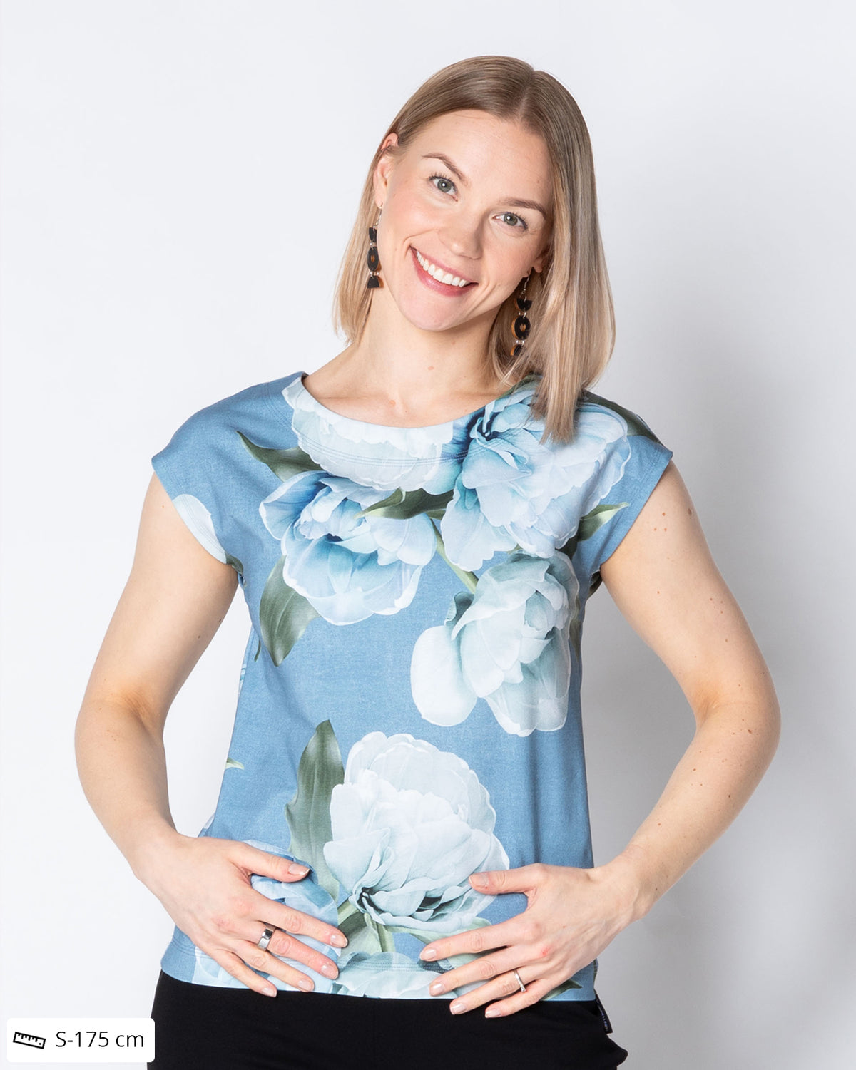 LEMPI t-shirt, La Belle continuous - light blue