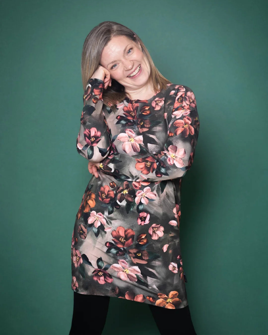 LEMPI tunic, Omenankukkia - copper