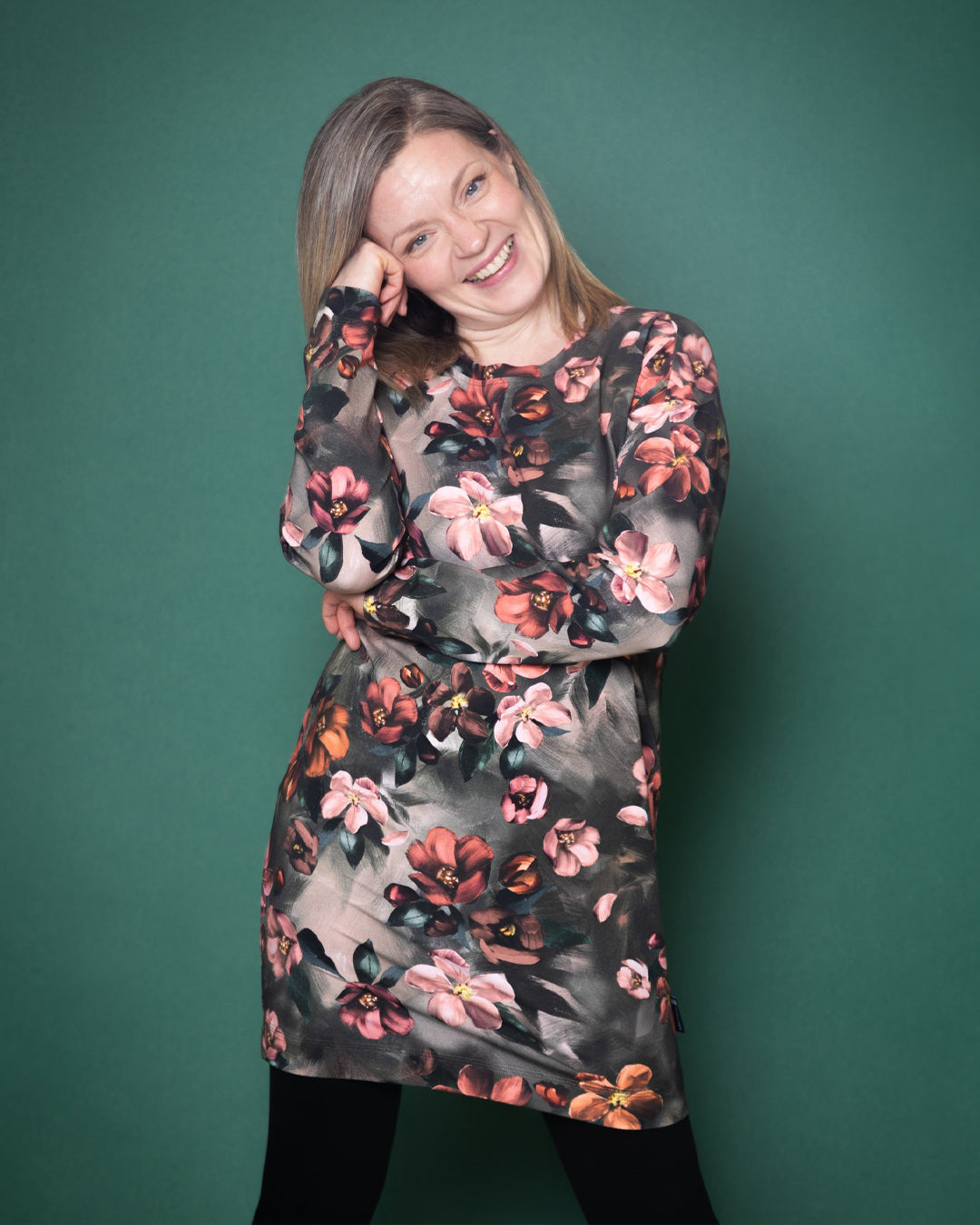 LEMPI tunic, Omenankukkia - copper