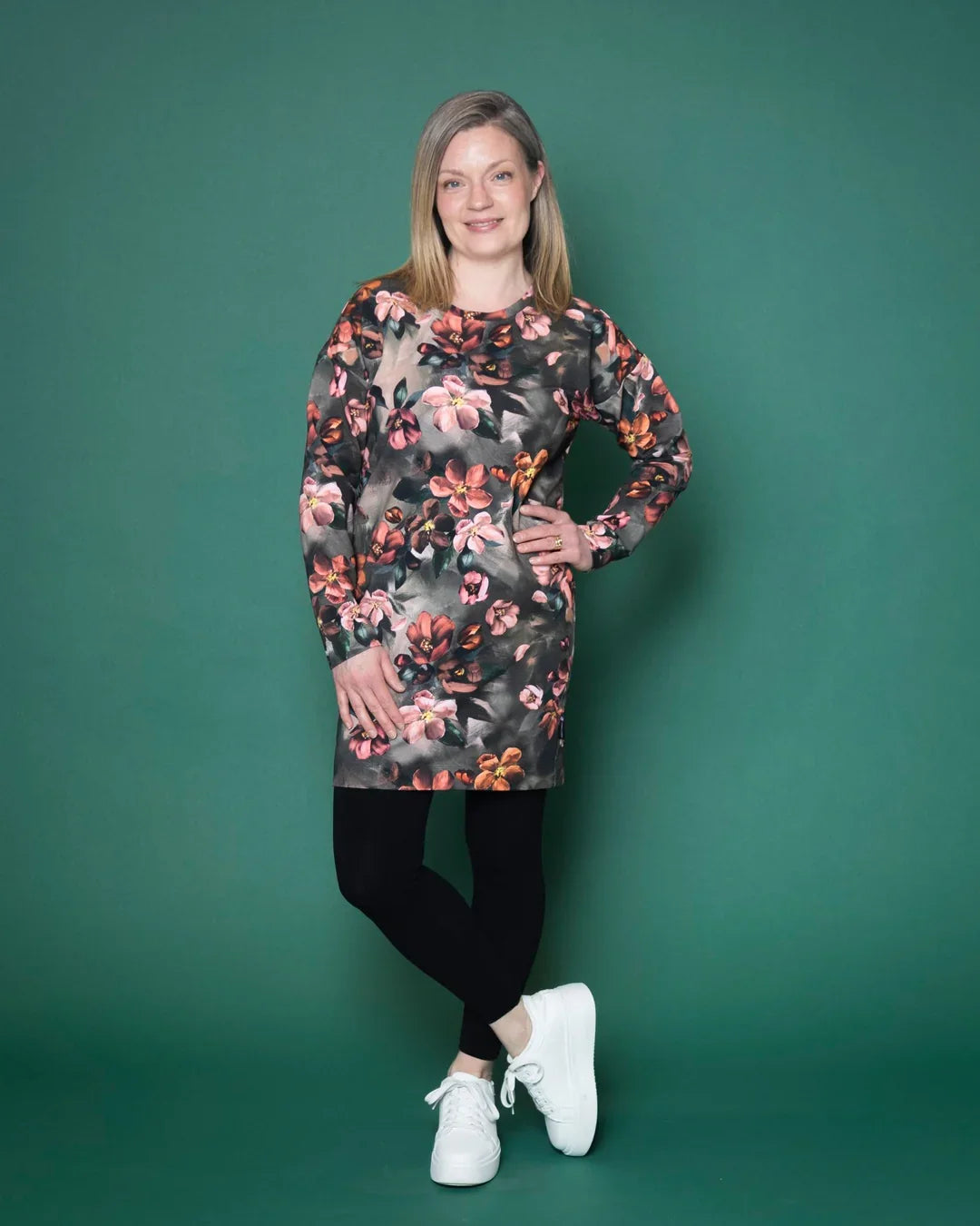 LEMPI tunic, Omenankukkia - copper
