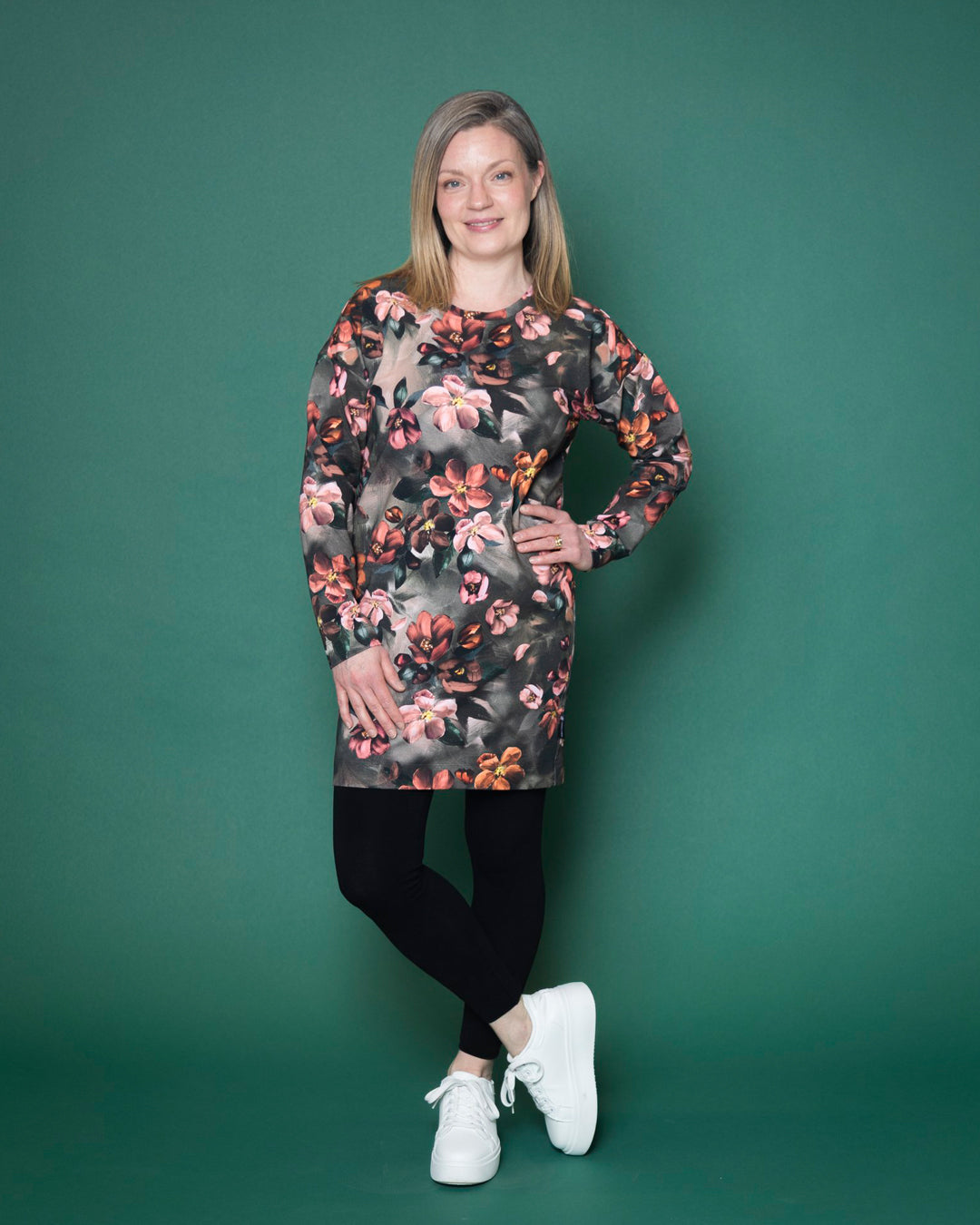 LEMPI tunic, Omenankukkia - copper