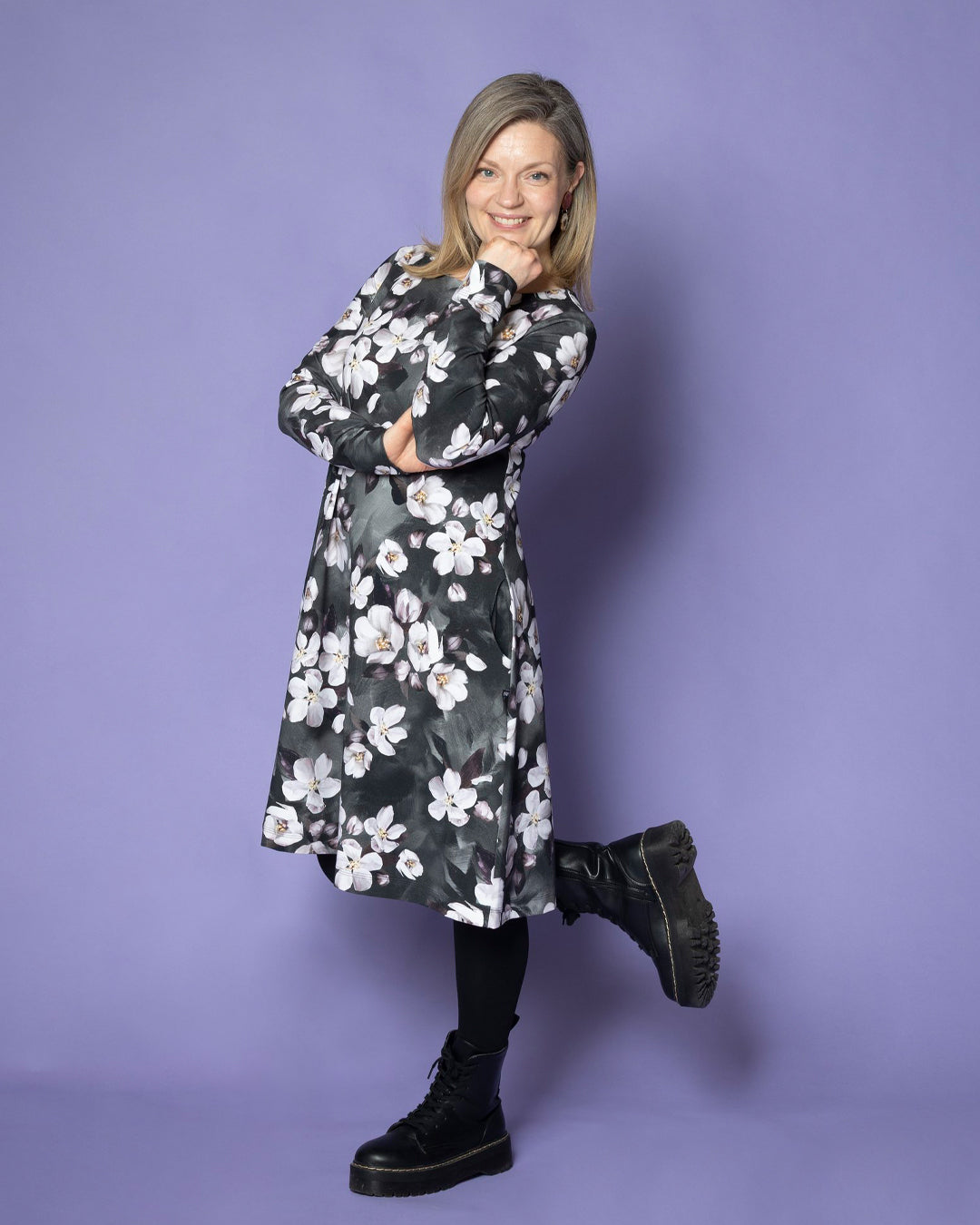 DRESS tunic, Omenankukkia - light