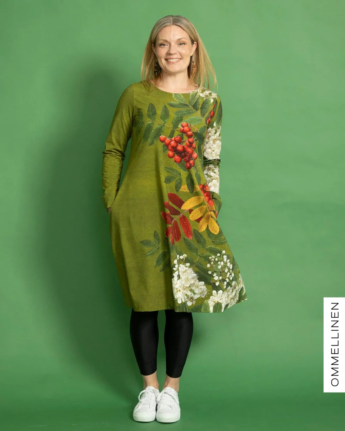 DRESS tunic, Giant pihlaja - green
