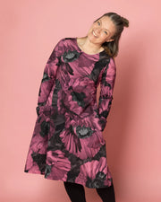 DRESS tunic, Tuulenkukka - wine, slight II-quality