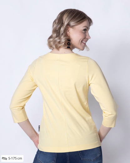 MIELI shirt, heart - light yellow