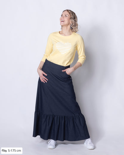 MIELI shirt, heart - light yellow