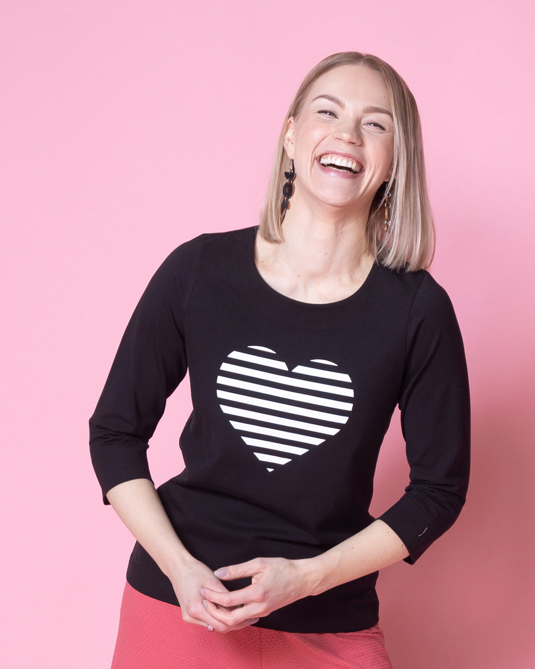 MIELI shirt, heart - black