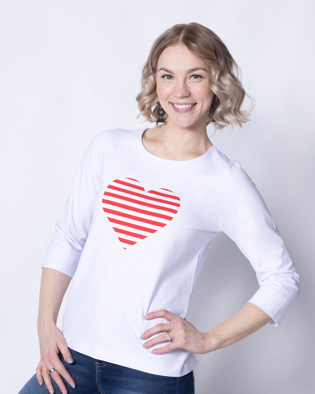 MIELI shirt, heart - white, slight II-quality