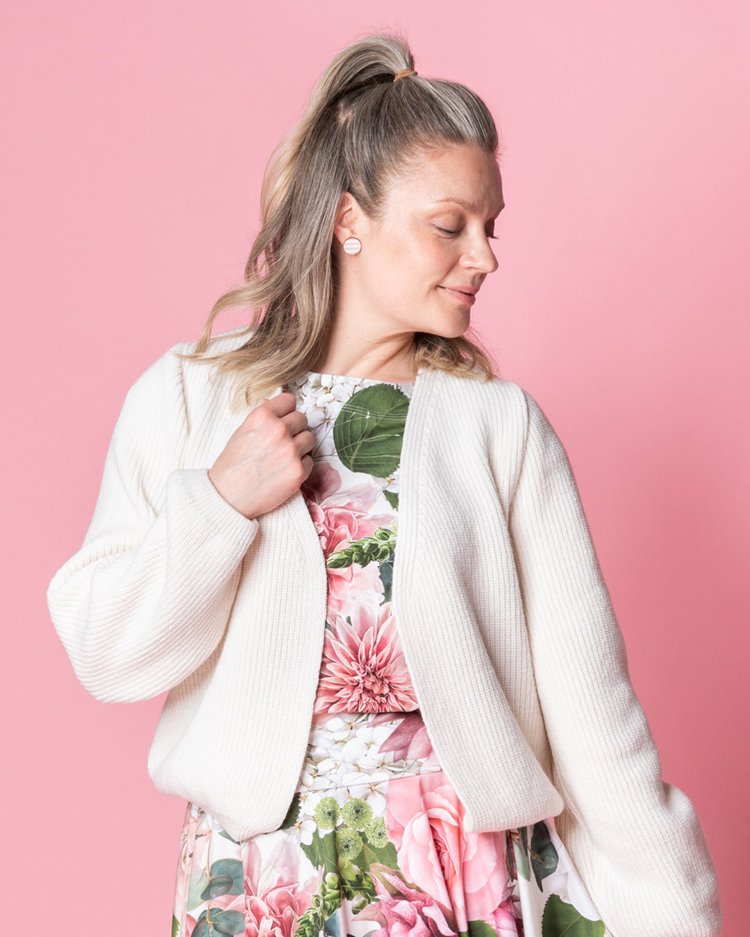 NEULE cardigan - merino, off-white