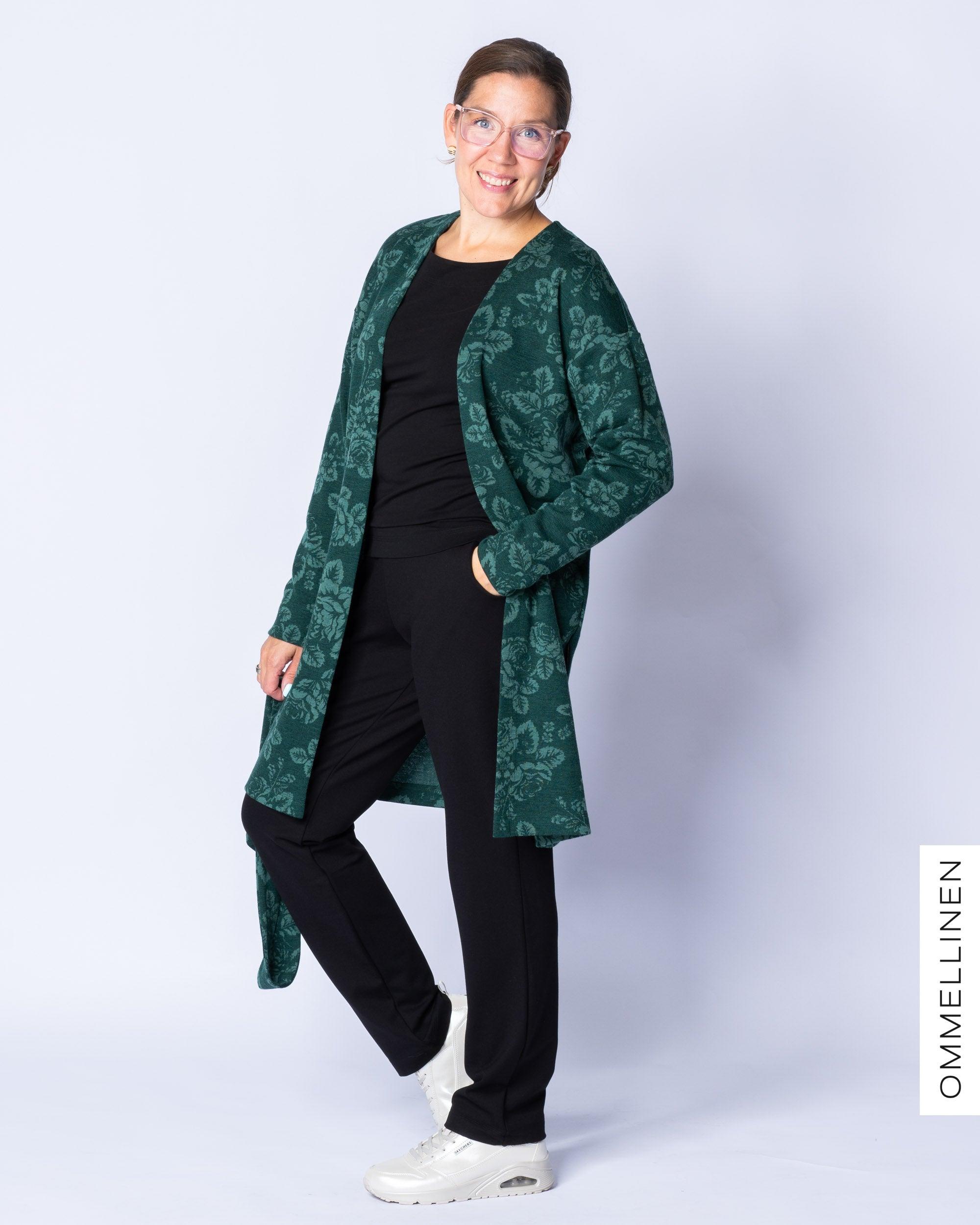 DIAMOND cardigan, Babushka Roses - green/green