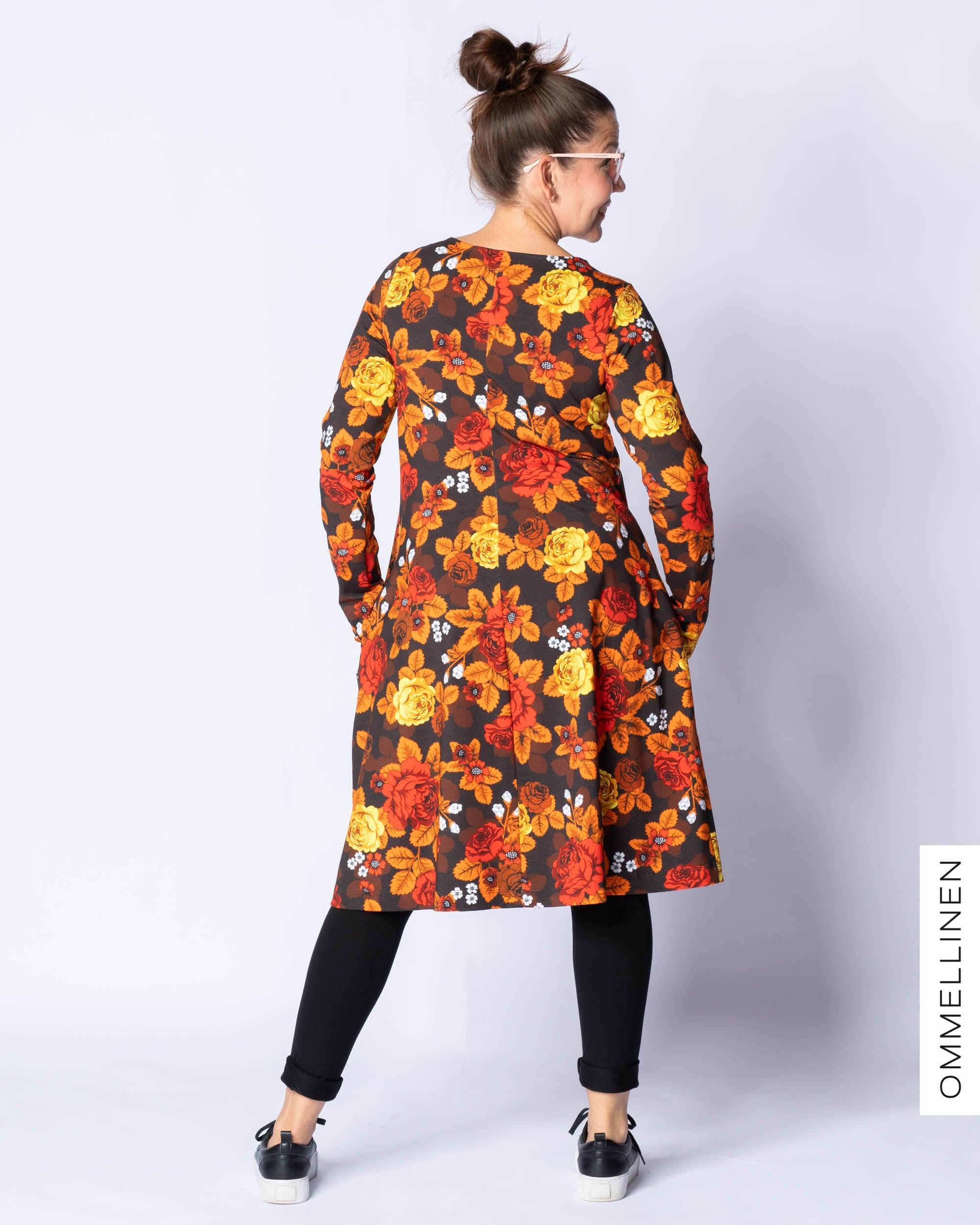 WHOOPS! DRESS tunic, Babushka Roses - autumn - S