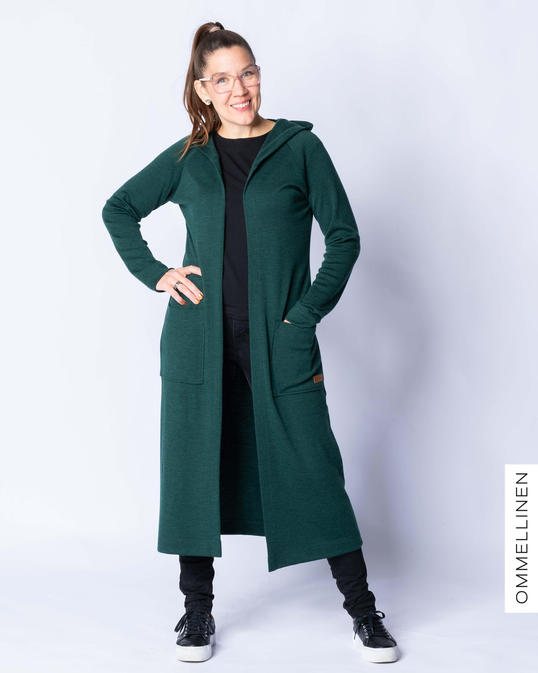 WHOOPS! MERINO WOOL RENTOILU jacket, melange dark green - XL