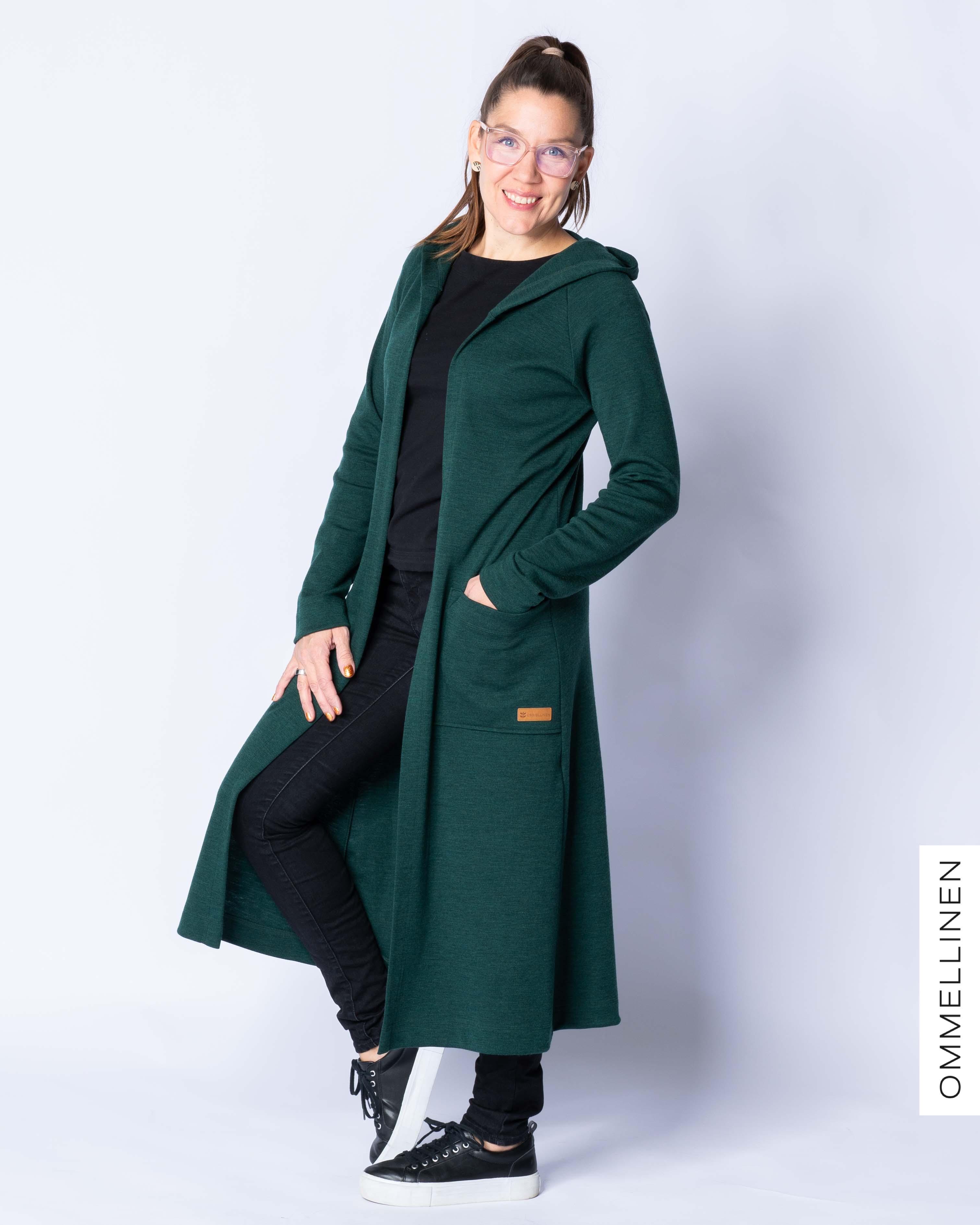 MERINO WOOL RENTOILU jacket, melange dark green