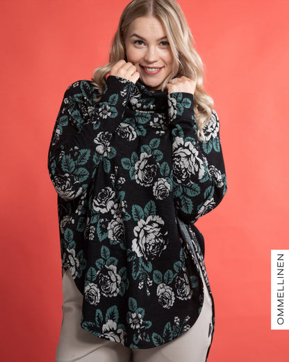 PANCHO, Babushka Roses - black/green/sand