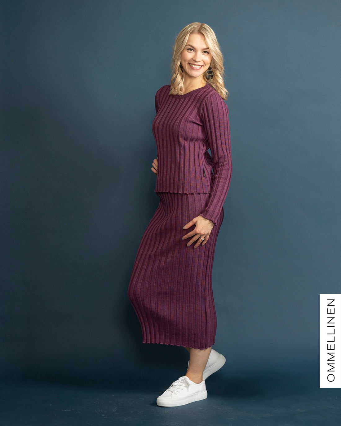 RIBBI skirt - merino wool, purple