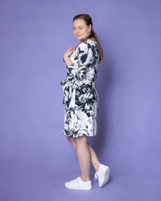 WHOOPS! SOLMU dress, Ikuisuus - black/white - XL