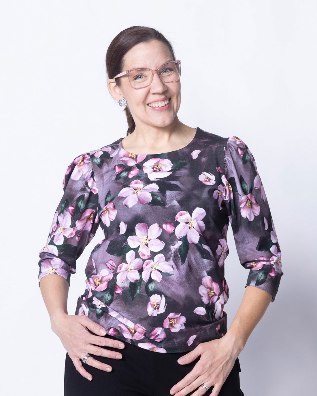 TYYLI shirt, Omenankukkia - rose