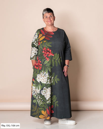 WHOOPS! UNELMA dress, Giant pihlaja - grey - 4XL