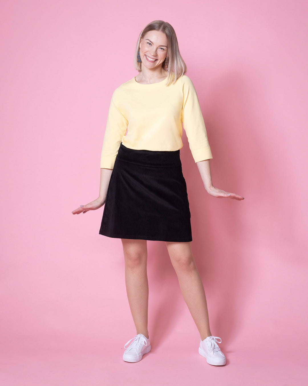 CORDUROY skirt, black