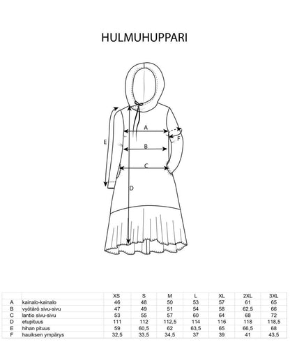 Hulmuhuppari, Tummanvihreä - Ommellinen