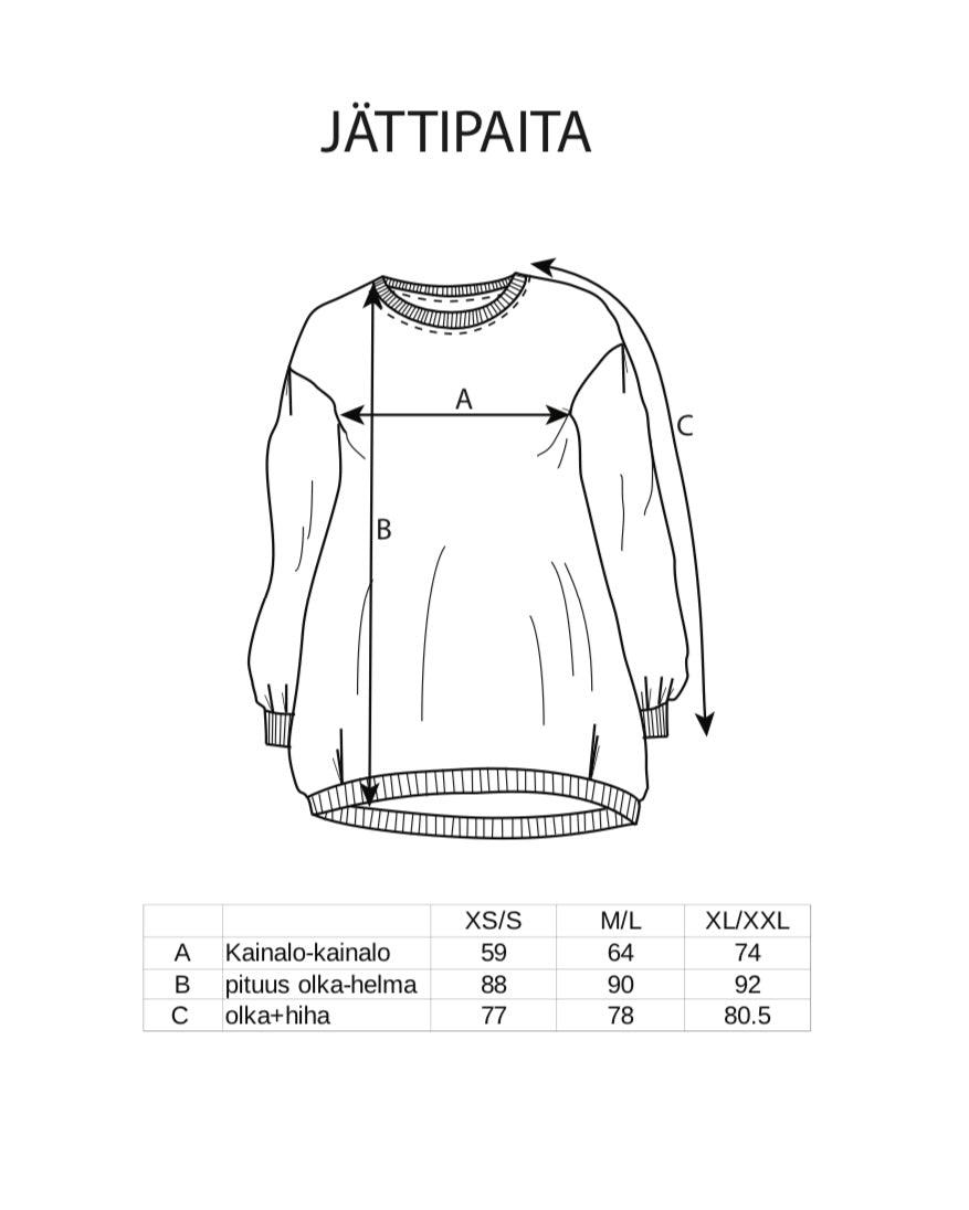 Jättipaita, Tummanvihreä - Ommellinen