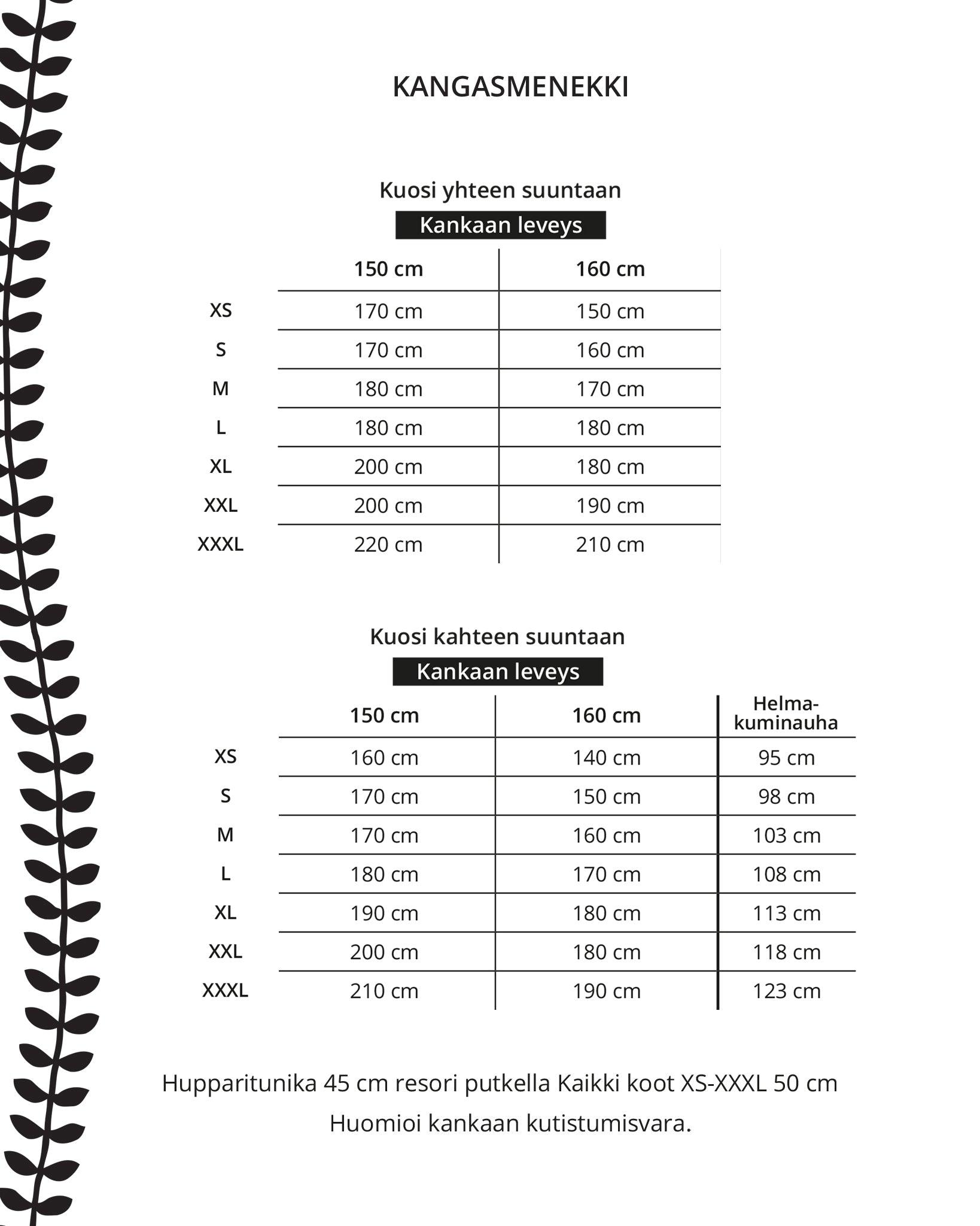 Kaava - hupparitunika - Ommellinen