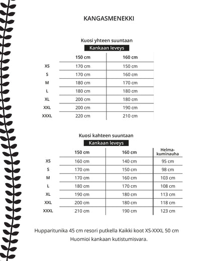 Kaava - hupparitunika - Ommellinen