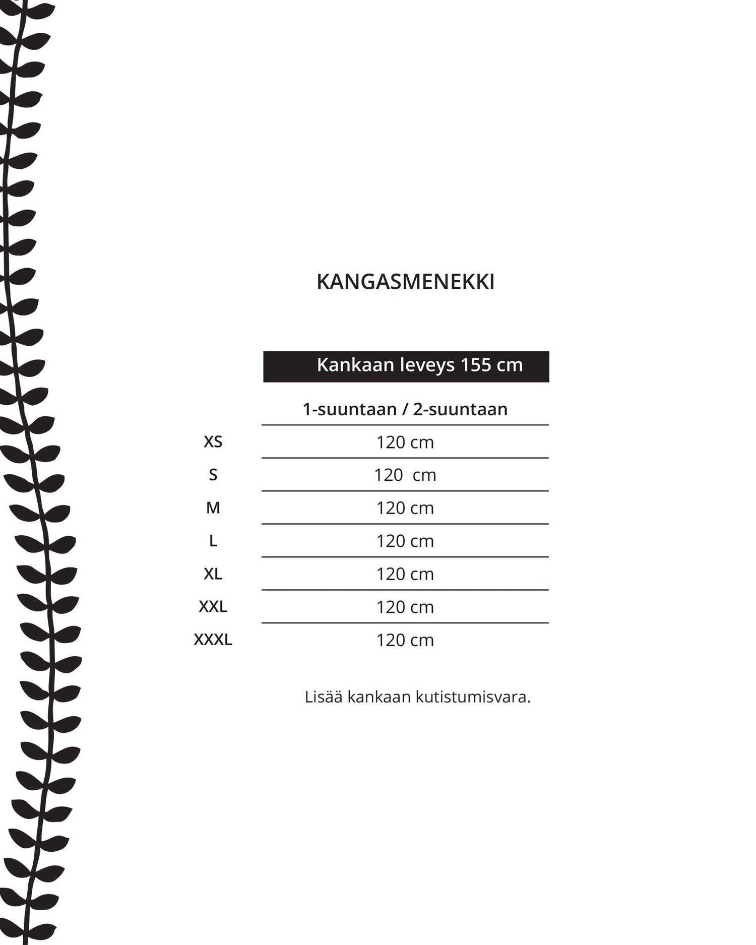 Kaava - leggarit - Ommellinen