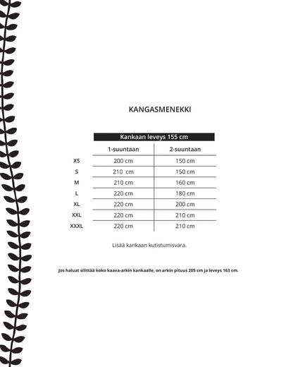 Kaava - maxihame - Ommellinen