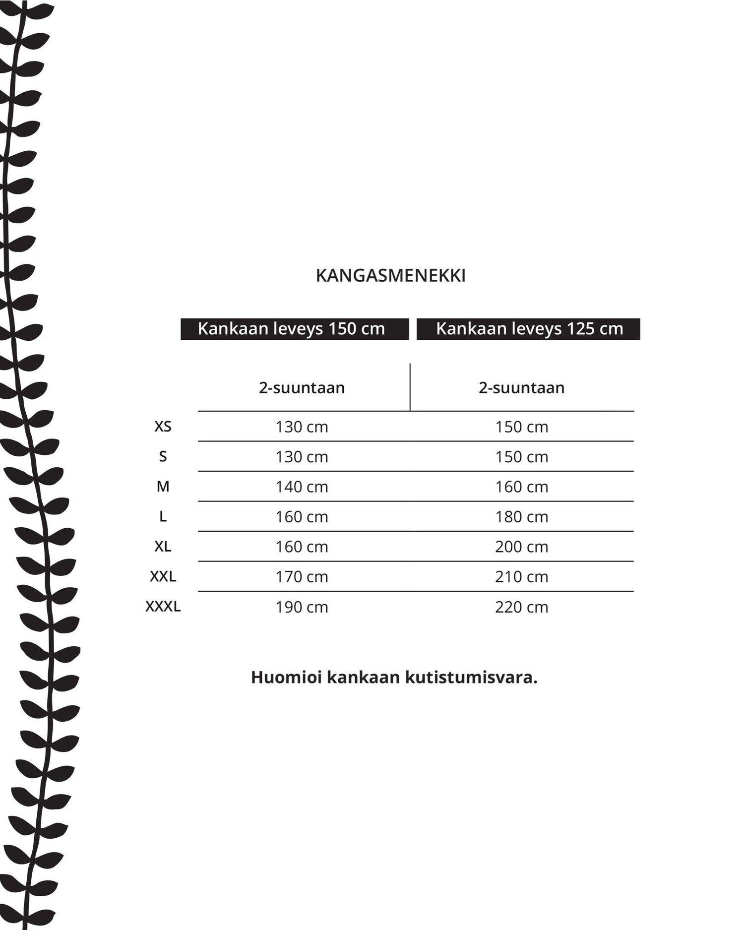 Kaava - villakietaisu - Ommellinen